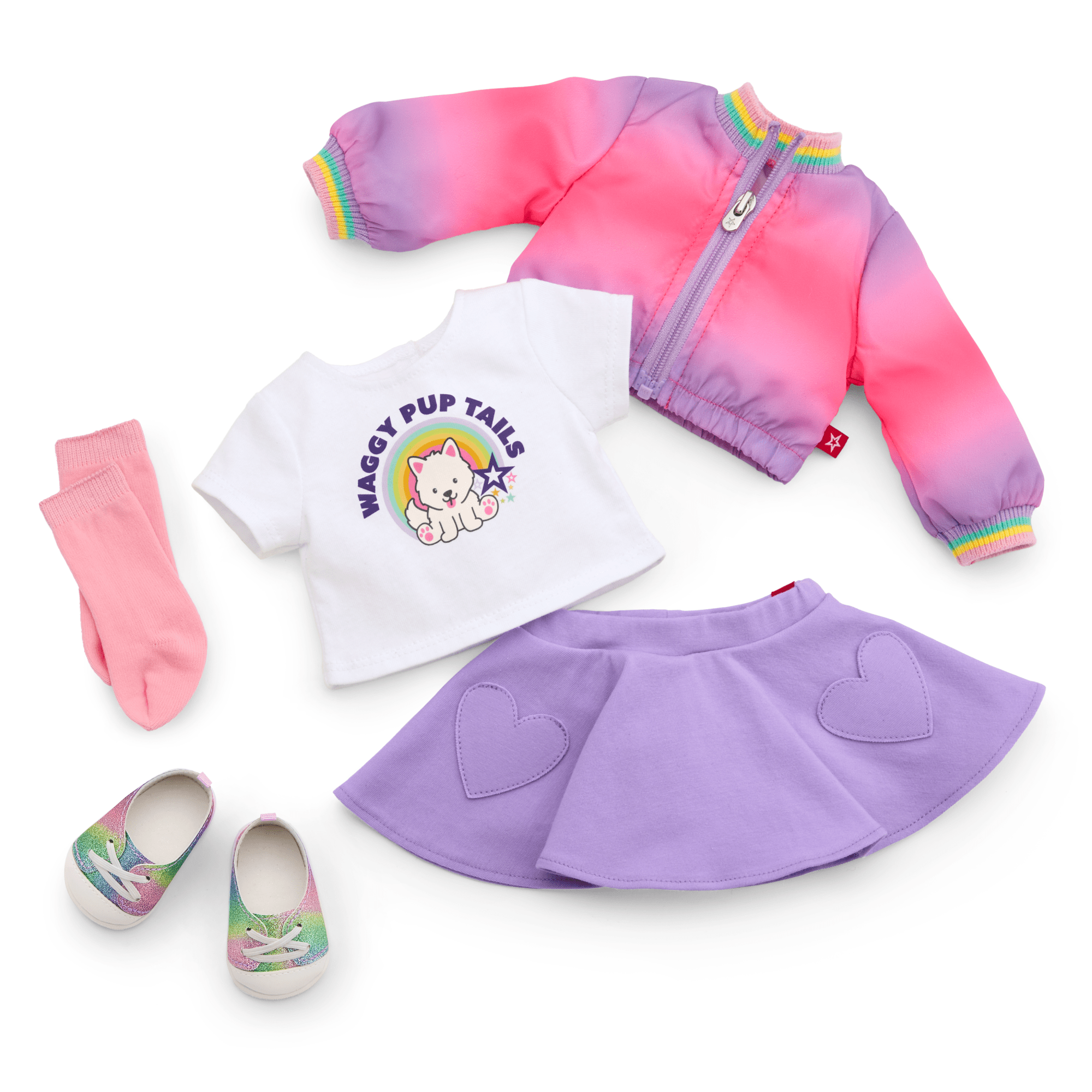 Summer's Waggy Pup Tails Outfit For 18-Inch Dolls (Girl Of The Year 2025) - Image 8
