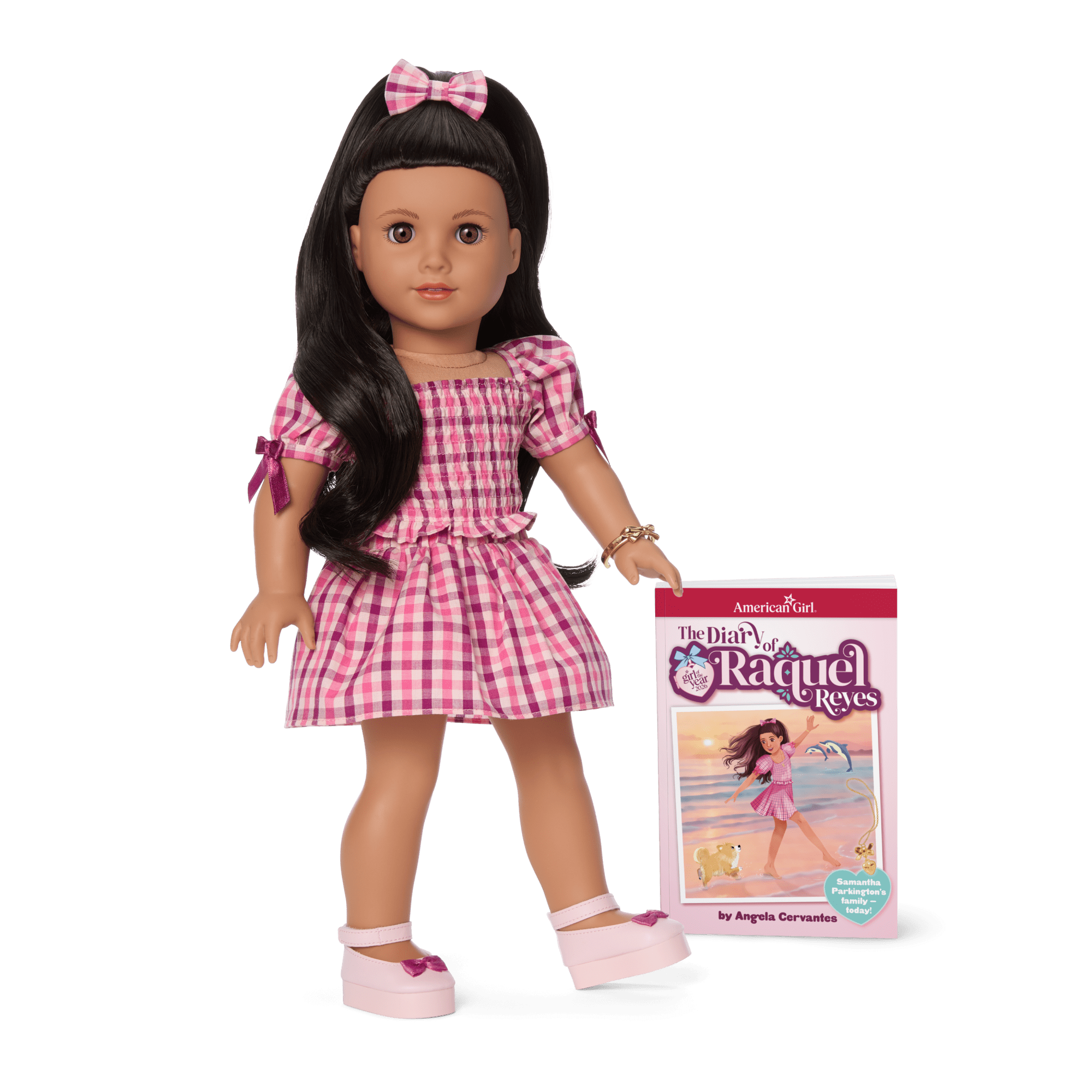Raquel's Gingham Ruffle Outfit For Girls & 18-Inch Dolls + Raquel Doll (Girl Of The Year 2026) - Image 8