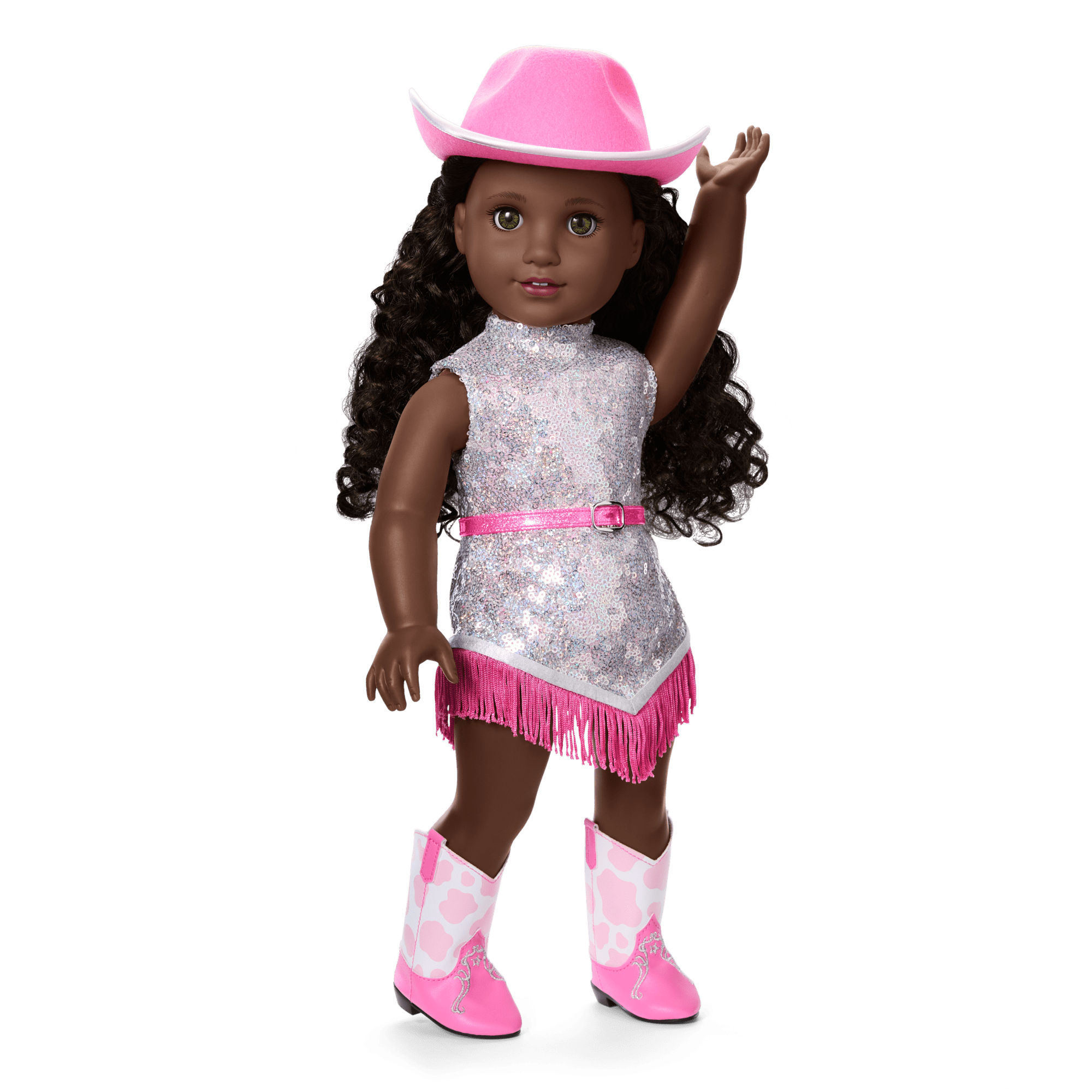 Glam Pink Cowgirl Outfit For 18-Inch Dolls - Image 7