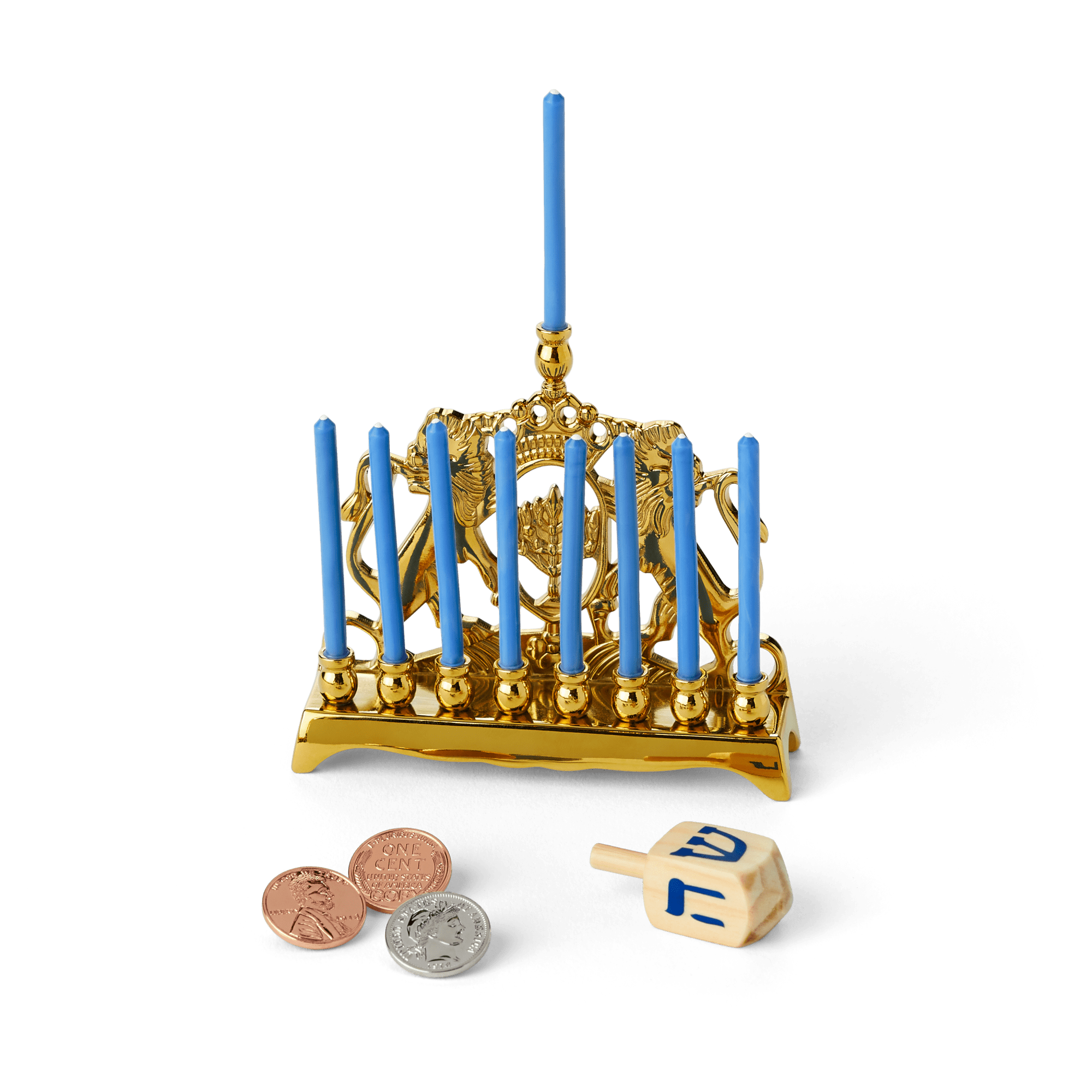 Rebecca's Menorah & Dreidel Set For 18-Inch Dolls (Historical Characters)