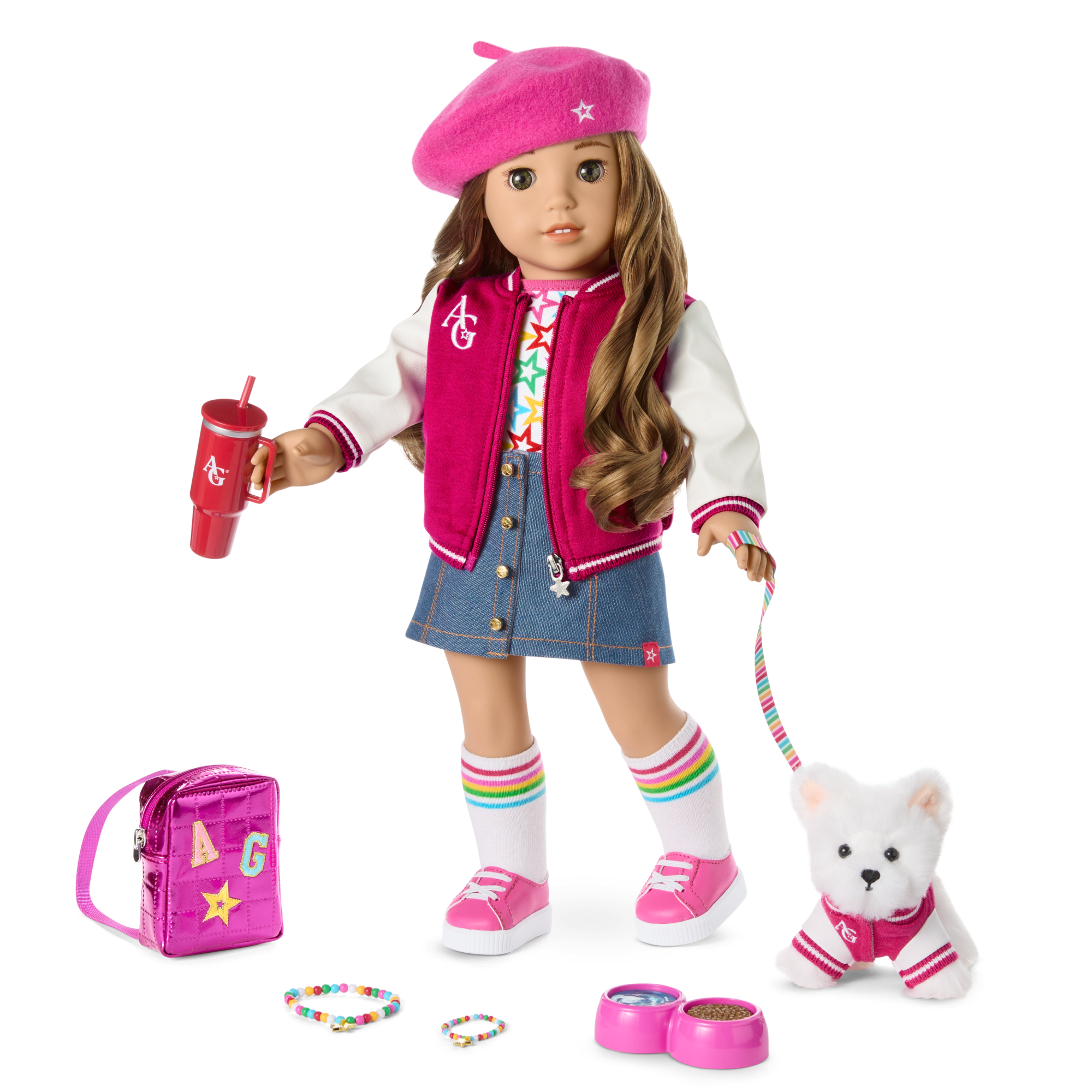 Truly Me 18-Inch Doll #118, Puppy, Mini Backpack & Accessories Ag Star Squad Bundle