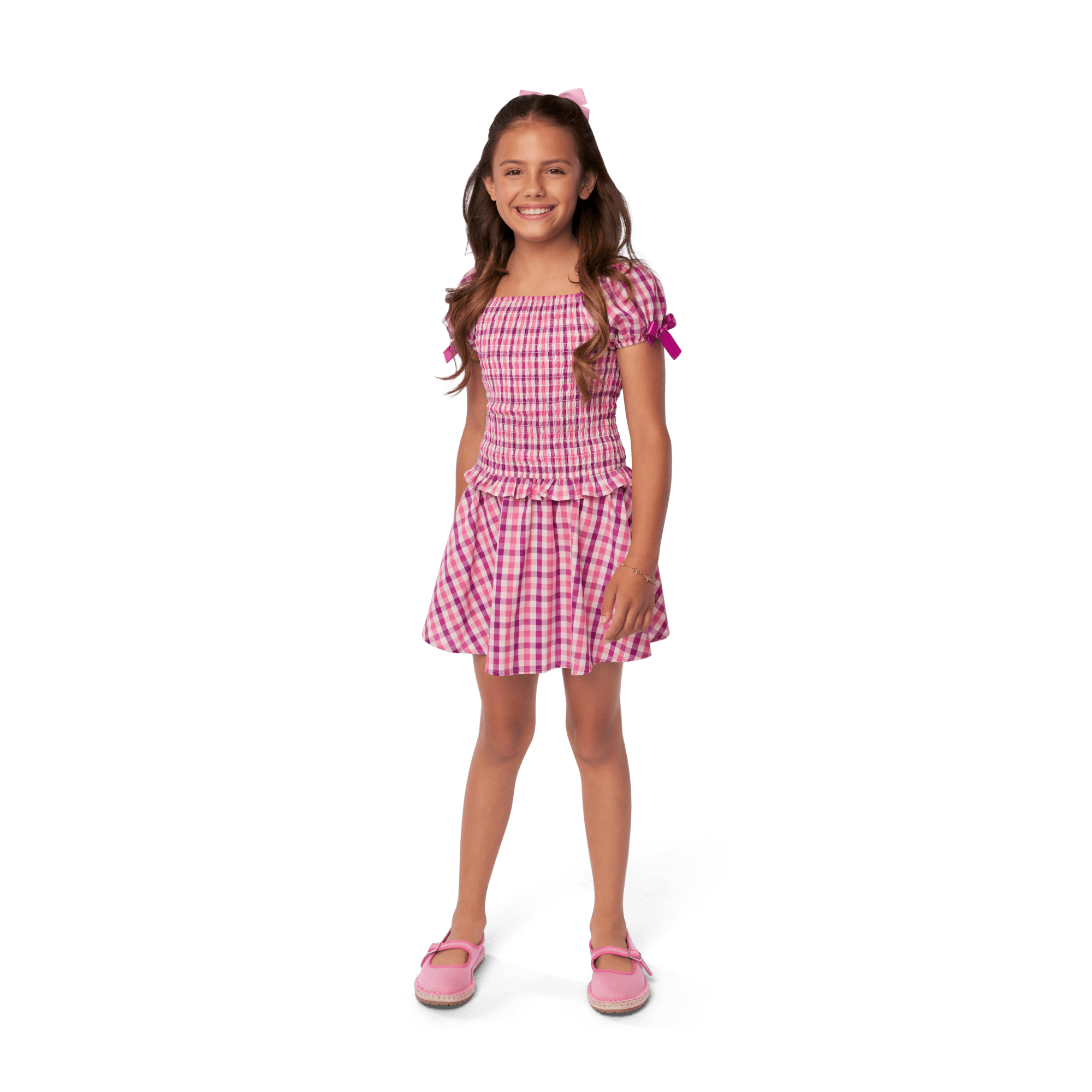 Raquel's Gingham Ruffle Outfit For Girls & 18-Inch Dolls + Raquel Doll (Girl Of The Year 2026) - Image 3