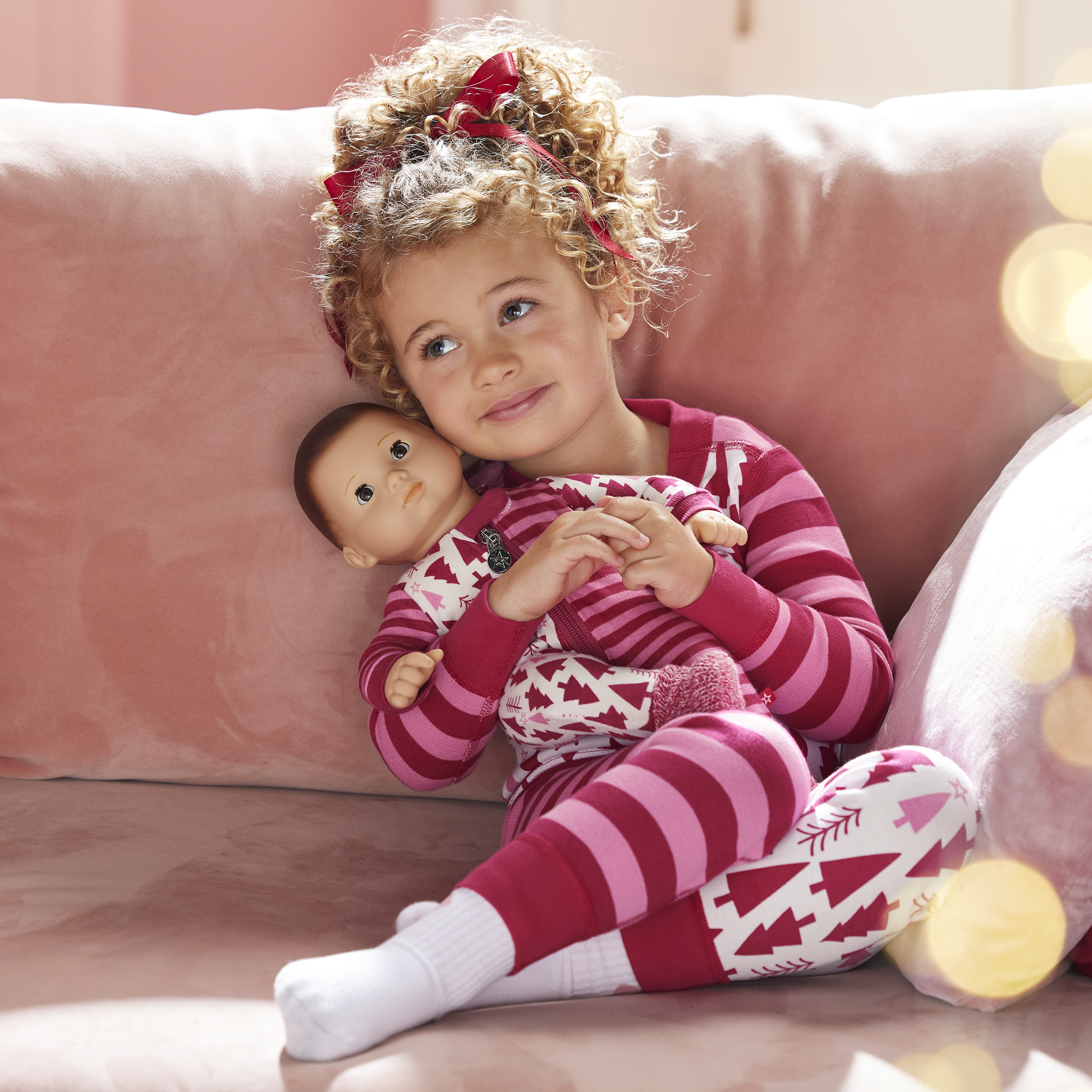 American Girl X Hanna Andersson Holiday Treetops Pajamas For Bitty Baby Dolls - Image 8