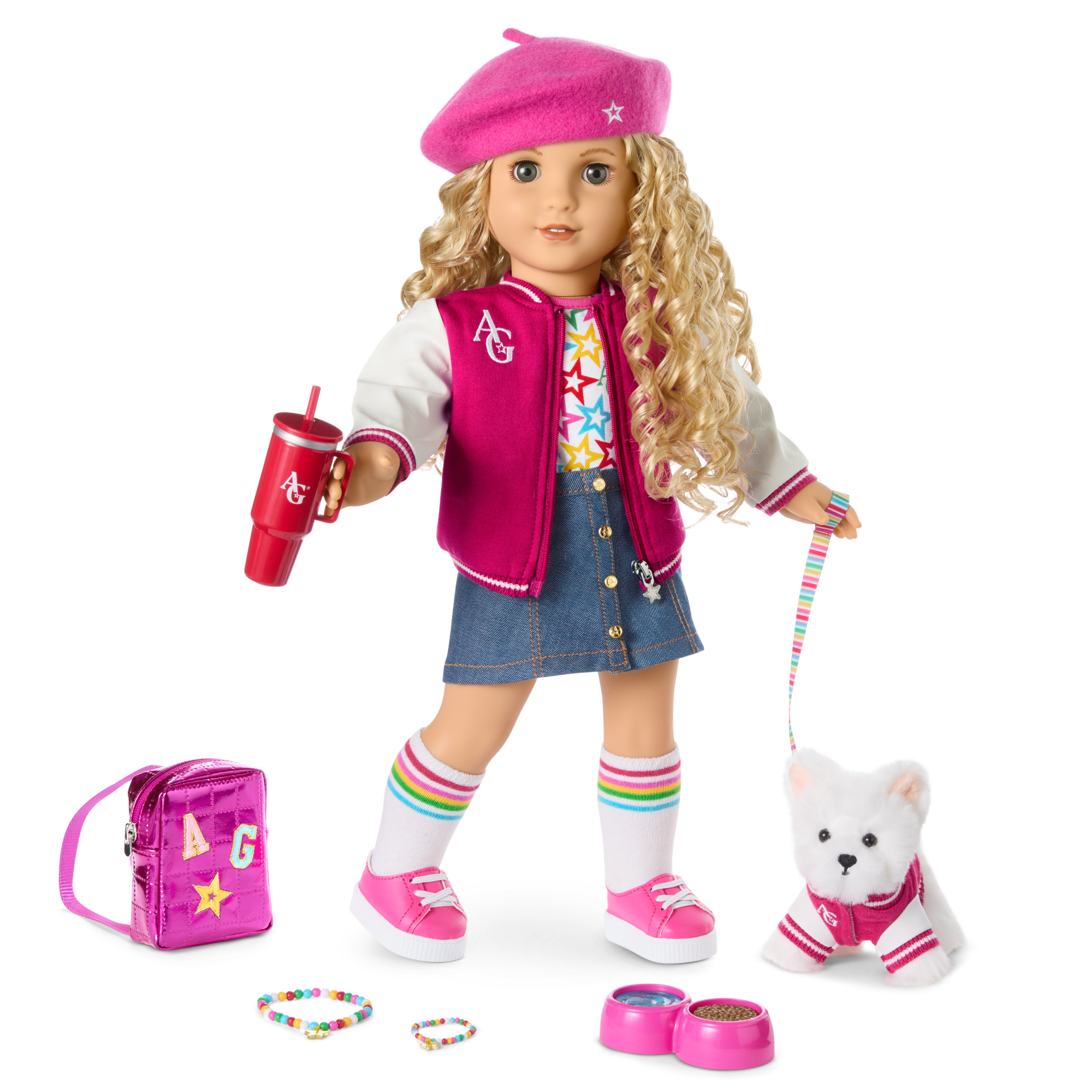 Truly Me 18-Inch Doll #115, Puppy, Mini Backpack & Accessories Ag Star Squad Bundle