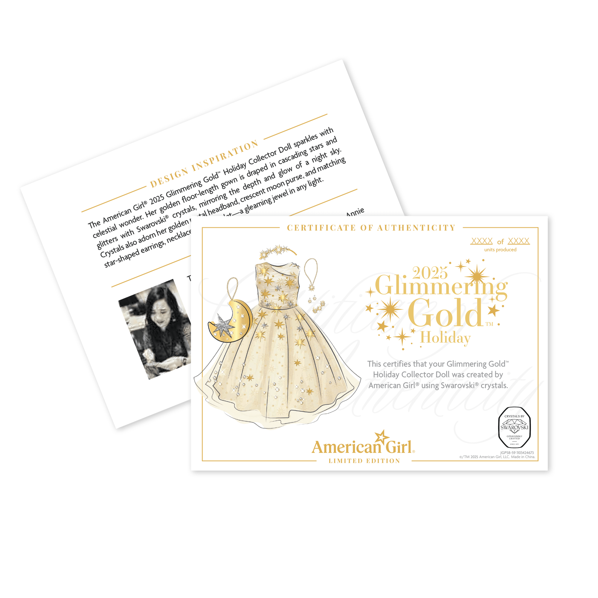 American Girl 2025 Glimmering Gold Holiday Collector Doll - Image 15