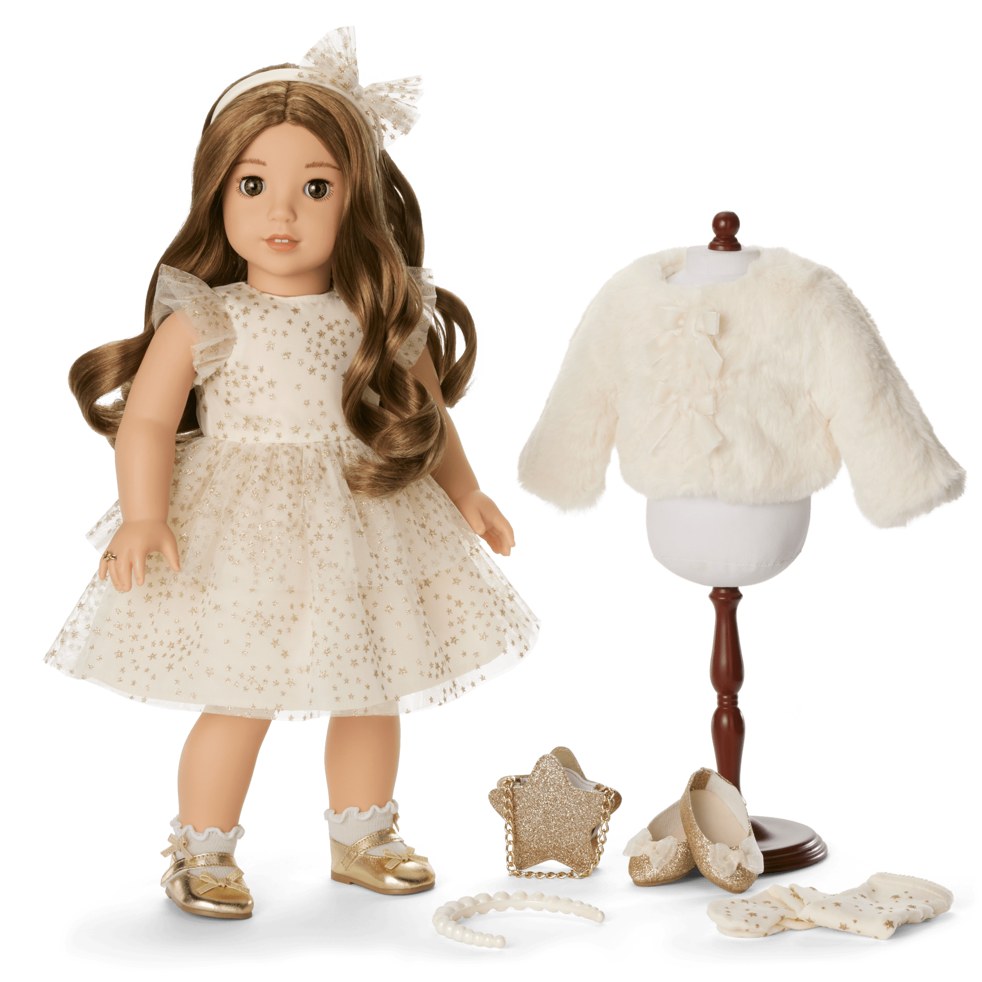 American Girl X Janie And Jack Celebration Dress & Jacket Outfit For 18-Inch Dolls