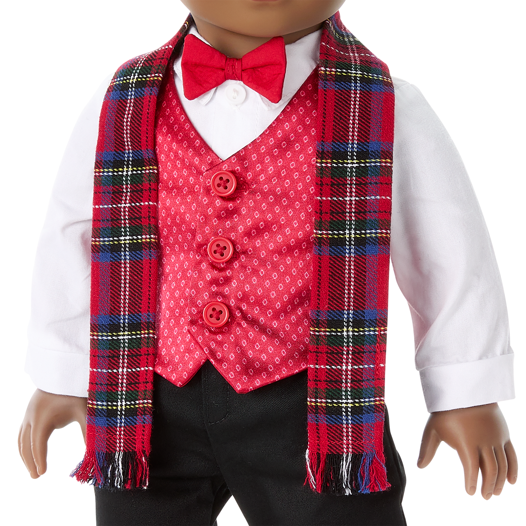 Pop Of Plaid Holiday Outfit For 18-Inch Dolls - Image 4