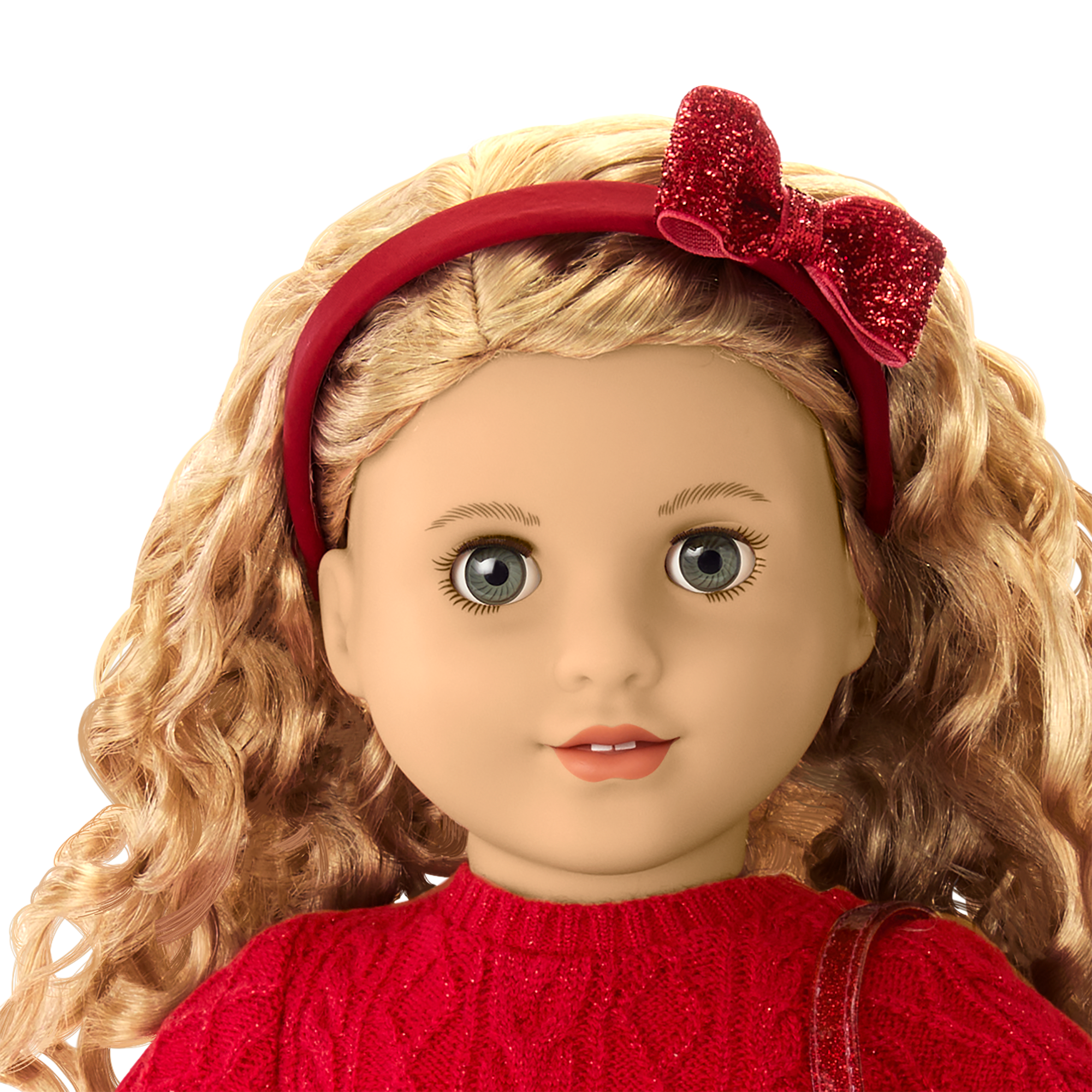 American Girl X Something Navy Crimson Sparkle Sweater Dress For 18-Inch Dolls - Image 4