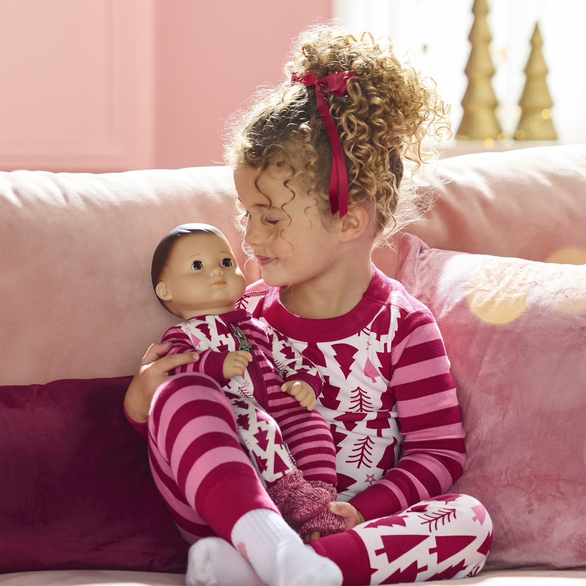 American Girl X Hanna Andersson Holiday Treetops Pajamas For Little Girls & Bitty Baby Dolls - Image 18