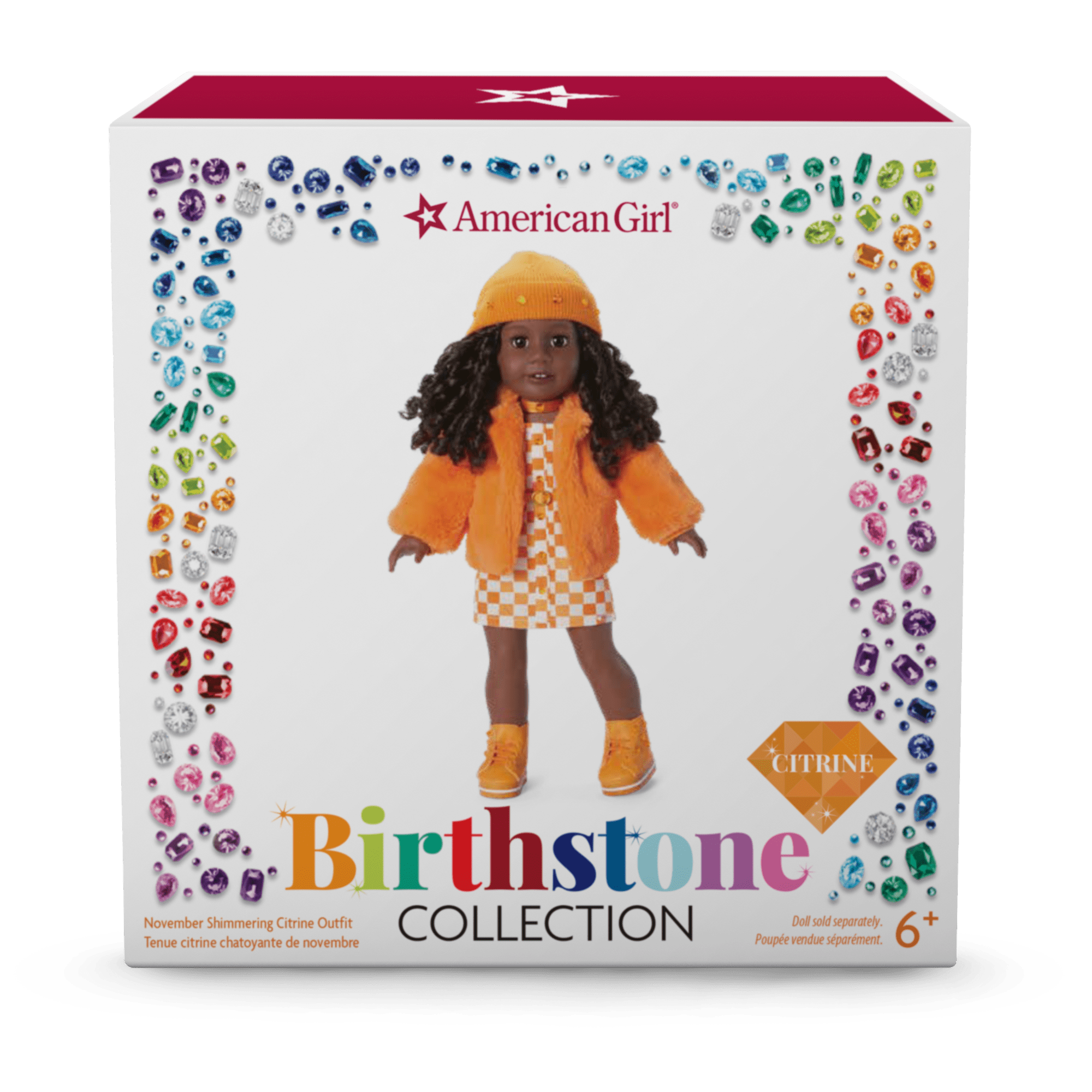 November Shimmering Citrine Outfit For 18-Inch Dolls - Image 7