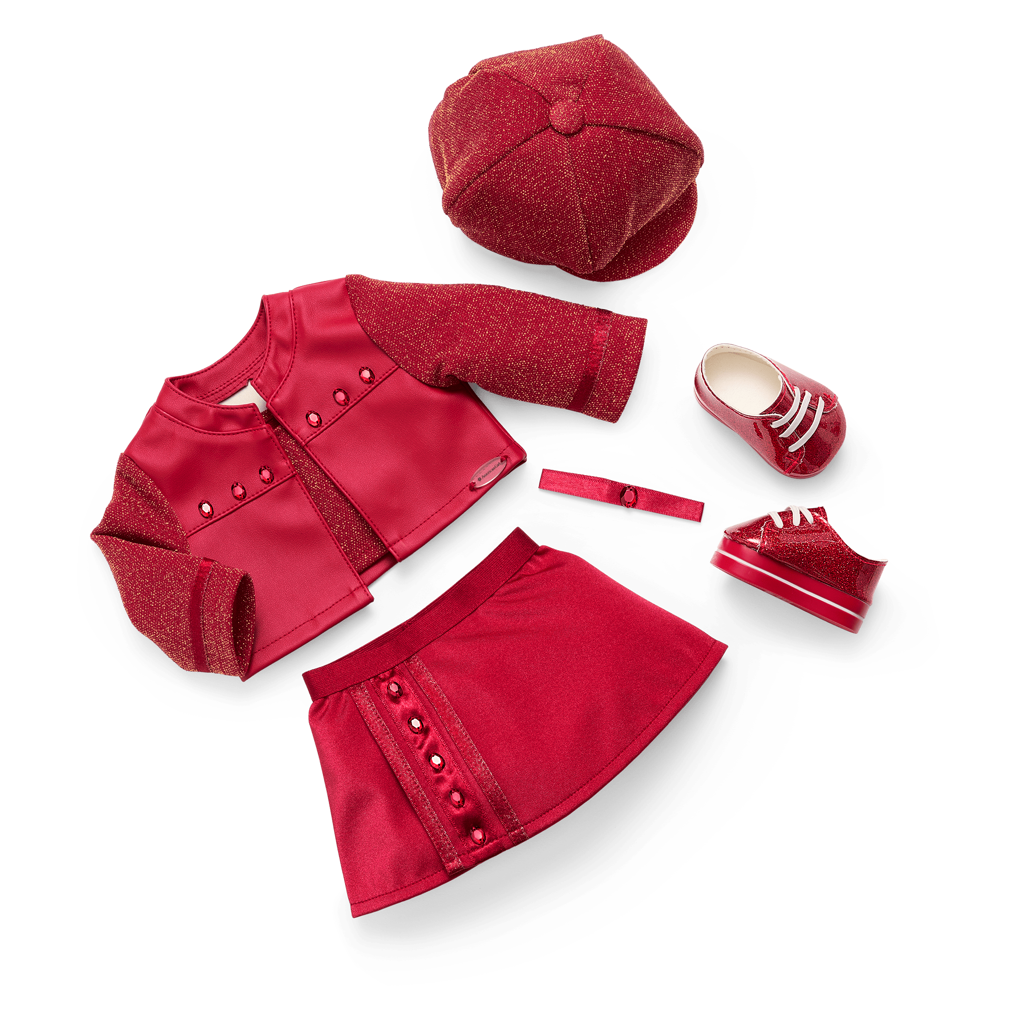 January Gorgeous Garnet Outfit For 18-Inch Dolls