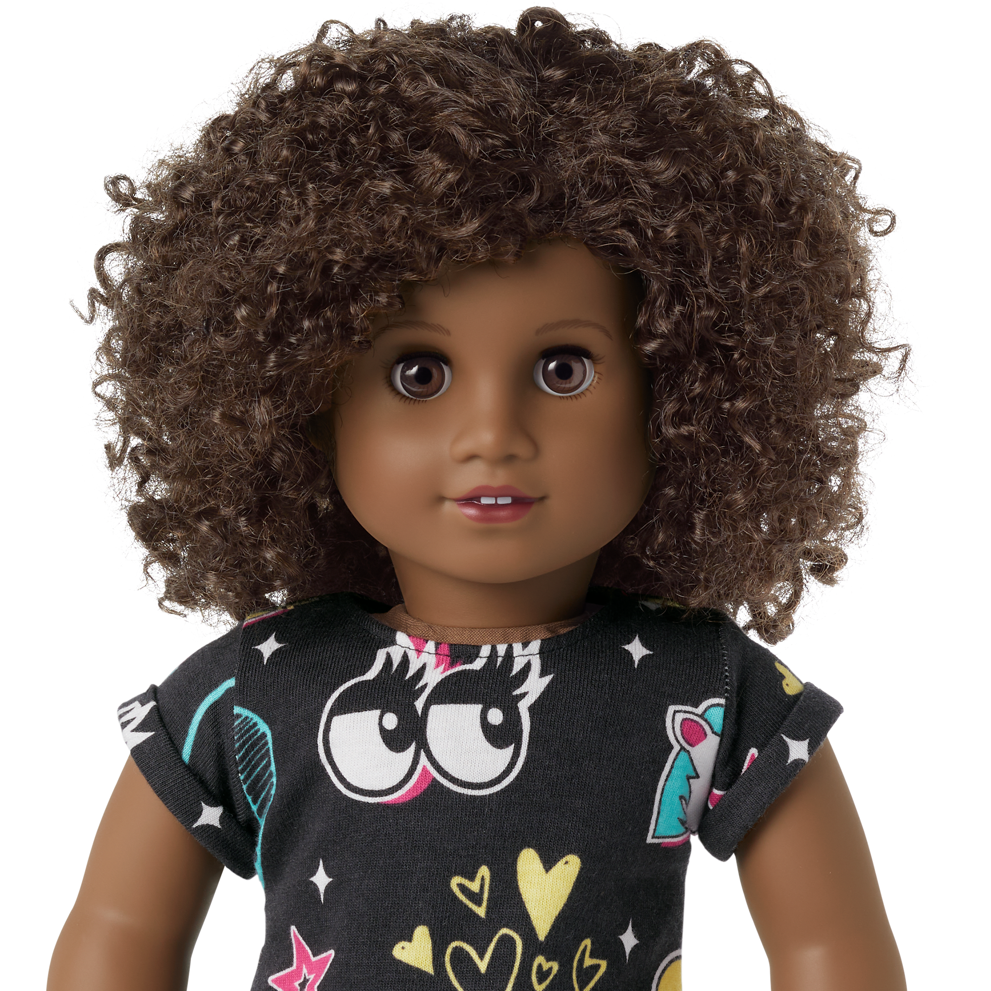 Truly Me 18-Inch Doll #112 With Short Curly Dark-Brown Hair - Image 3