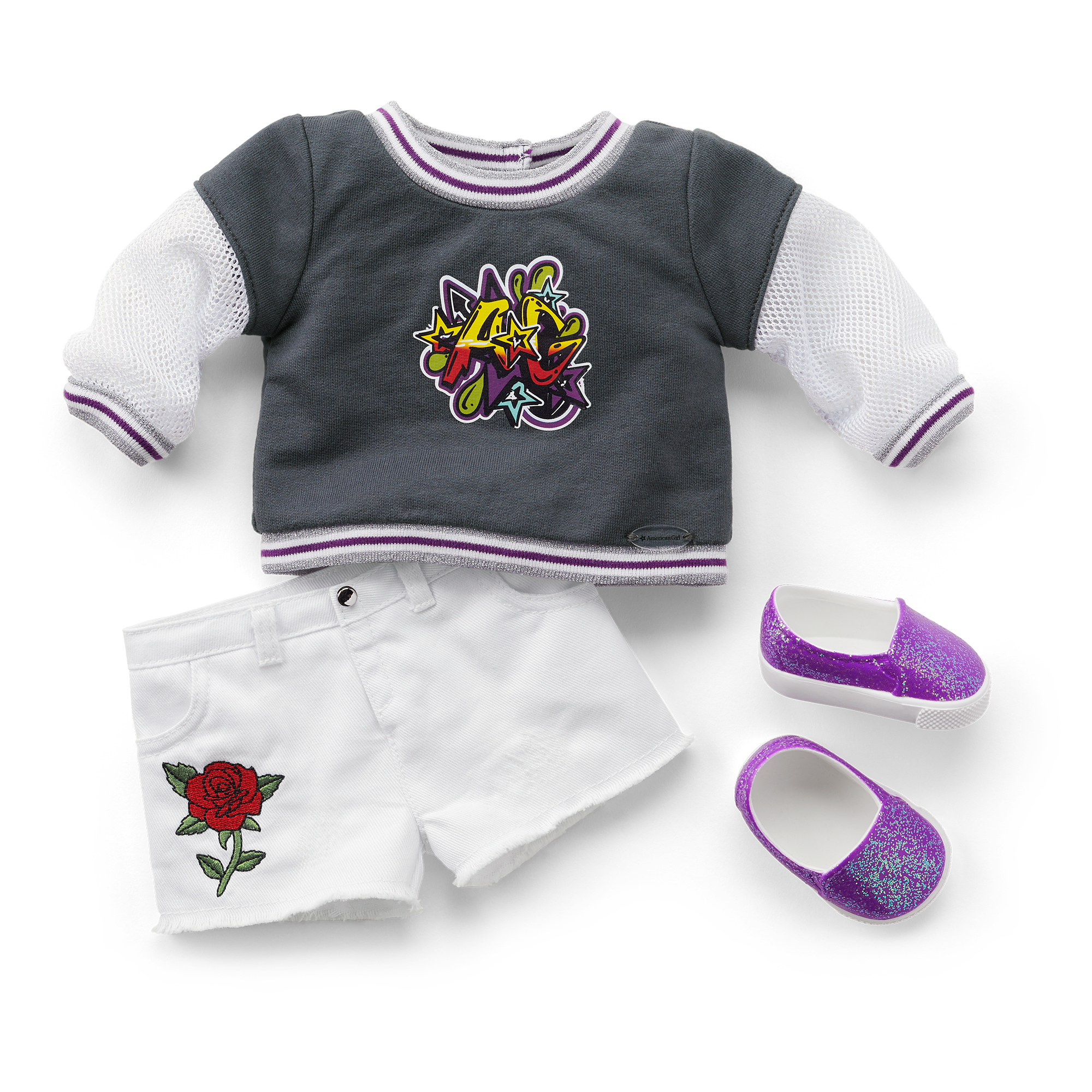 Truly Me 18-Inch Doll #91 With Curly Purple Hair - Image 3