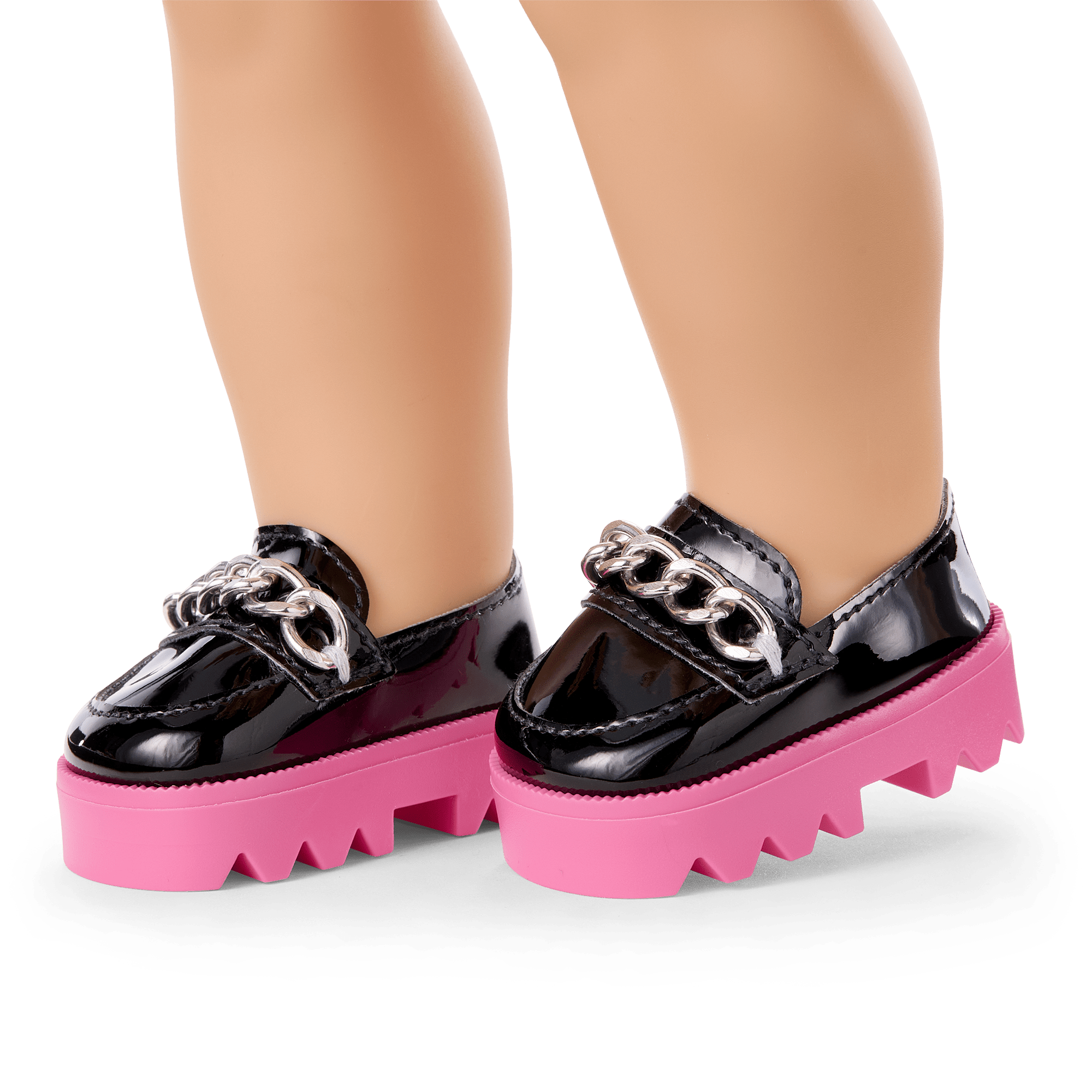Fuchsia Flair Platform Loafers For 18-Inch Dolls - Image 2